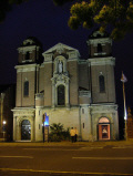 Facade at night